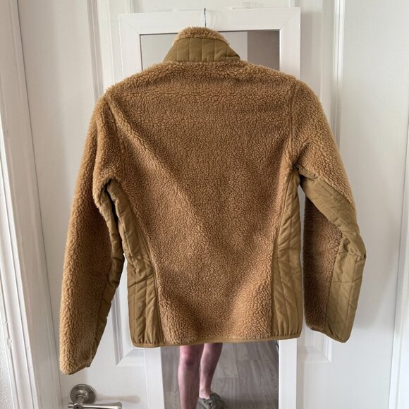 Women's Patagonia Retro-X Deep Pile Sherpa Fleece Full Zip Jacket Brown Size X - Picture 4 of 4